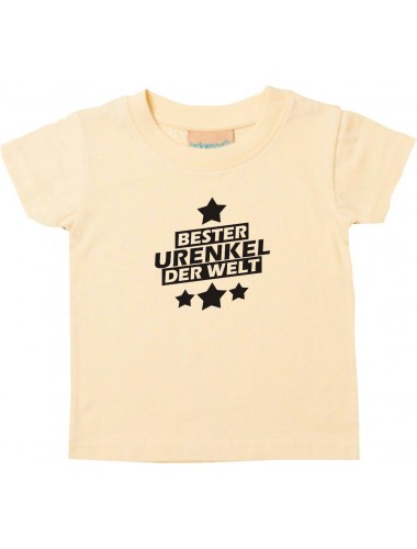 Kinder T-Shirt bester Urenkel der Welt hellgelb, 0-6 Monate