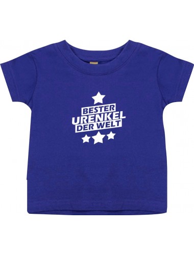 Kinder T-Shirt bester Urenkel der Welt lila, 0-6 Monate