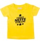 Kinder T-Shirt bester Neffe der Welt gelb, 0-6 Monate