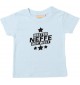 Kinder T-Shirt bester Neffe der Welt hellblau, 0-6 Monate