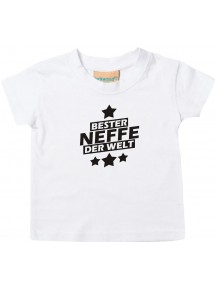 Kinder T-Shirt bester Neffe der Welt weiss, 0-6 Monate