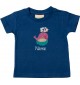 Kinder T-Shirt  mit tollen Motiven inkl Ihrem Wunschnamen Wal navy, Größe 0-6 Monate