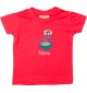 Kinder T-Shirt  mit tollen Motiven inkl Ihrem Wunschnamen Wal rot, Größe 0-6 Monate