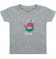 Kinder T-Shirt  mit tollen Motiven inkl Ihrem Wunschnamen Wal grau, Größe 0-6 Monate