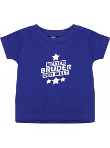 Kinder T-Shirt bester Bruder der Welt lila, 0-6 Monate