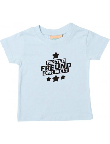 Kinder T-Shirt bester Freund der Welt hellblau, 0-6 Monate