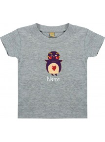 Kinder T-Shirt  mit tollen Motiven inkl Ihrem Wunschnamen Pinguin