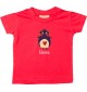 Kinder T-Shirt  mit tollen Motiven inkl Ihrem Wunschnamen Pinguin rot, Größe 0-6 Monate