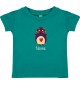Kinder T-Shirt  mit tollen Motiven inkl Ihrem Wunschnamen Pinguin jade, Größe 0-6 Monate