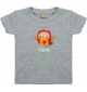 Kinder T-Shirt  mit tollen Motiven inkl Ihrem Wunschnamen Eule grau, Größe 0-6 Monate