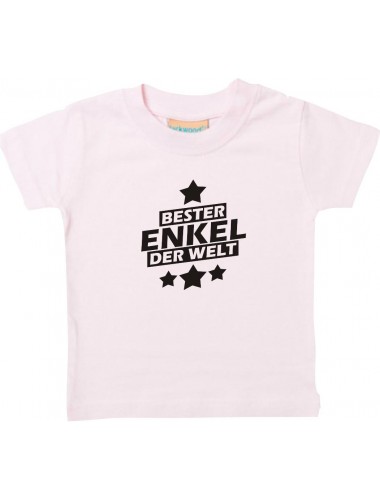 Kinder T-Shirt bester Enkel der Welt rosa, 0-6 Monate
