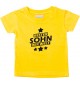 Kinder T-Shirt bester Sohn der Welt gelb, 0-6 Monate