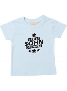 Kinder T-Shirt bester Sohn der Welt hellblau, 0-6 Monate