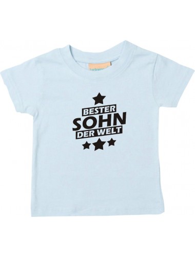 Kinder T-Shirt bester Sohn der Welt hellblau, 0-6 Monate