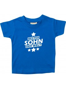 Kinder T-Shirt bester Sohn der Welt royal, 0-6 Monate