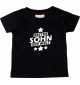 Kinder T-Shirt bester Sohn der Welt schwarz, 0-6 Monate