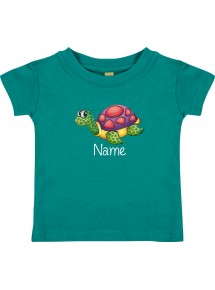 Kinder T-Shirt  mit tollen Motiven inkl Ihrem Wunschnamen Schildkröte