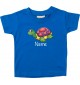 Kinder T-Shirt  mit tollen Motiven inkl Ihrem Wunschnamen Schildkröte royal, Größe 0-6 Monate