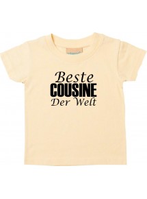 Baby Kids-T, Beste Cousine der Welt, hellgelb, 0-6 Monate