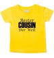 Baby Kids-T, Bester Cousin der Welt, gelb, 0-6 Monate