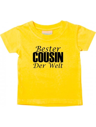 Baby Kids-T, Bester Cousin der Welt, gelb, 0-6 Monate