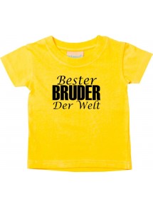 Baby Kids-T, Bester Bruder der Welt, gelb, 0-6 Monate