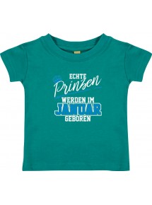 Baby Kinder T-Shirt  Echte Prinzen werden im JANUAR geboren jade, 0-6 Monate