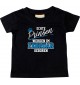Baby Kinder T-Shirt  Echte Prinzen werden im FEBRUAR geboren schwarz, 0-6 Monate