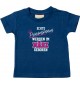 Baby Kinder T-Shirt  Echte Prinzessinnen werden im MÄRZ geboren, navy, 0-6 Monate