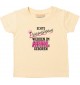 Baby Kinder T-Shirt  Echte Prinzessinnen werden im APRIL geboren, hellgelb, 0-6 Monate