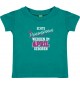 Baby Kinder T-Shirt  Echte Prinzessinnen werden im APRIL geboren, jade, 0-6 Monate