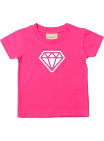 Kinder T-Shirt Diamant, pink, 0-6 Monate