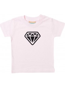 Kinder T-Shirt Diamant, rosa, 0-6 Monate