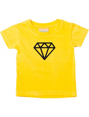 Kinder T-Shirt mit tollem Motiv Diamant, gelb, 0-6 Monate