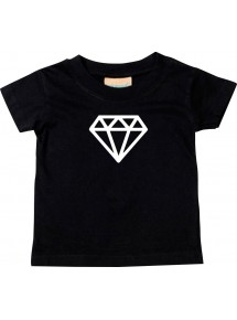 Kinder T-Shirt mit tollem Motiv Diamant, schwarz, 0-6 Monate