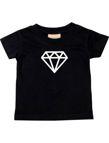 Kinder T-Shirt mit tollem Motiv Diamant, schwarz, 0-6 Monate