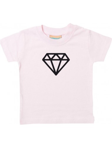 Kinder T-Shirt mit tollem Motiv Diamant, rosa, 0-6 Monate
