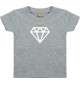 Kinder T-Shirt mit tollem Motiv Diamant, grau, 0-6 Monate