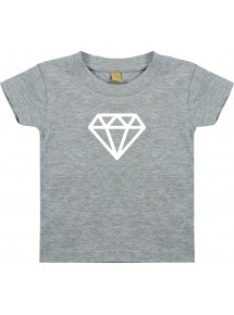 Kinder T-Shirt mit tollem Motiv Diamant, grau, 0-6 Monate