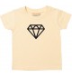 Kinder T-Shirt mit tollem Motiv Diamant, hellgelb, 0-6 Monate