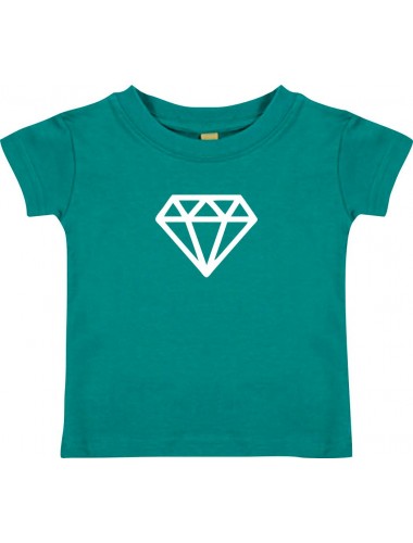 Kinder T-Shirt mit tollem Motiv Diamant, jade, 0-6 Monate