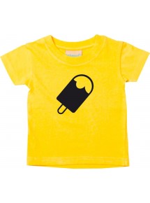 Kinder T-Shirt  Eis am Stiel, gelb, 0-6 Monate