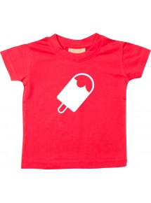 Kinder T-Shirt  Eis am Stiel, rot, 0-6 Monate