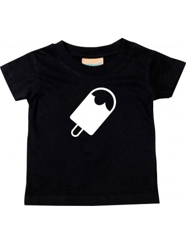 Kinder T-Shirt  Eis am Stiel, schwarz, 0-6 Monate