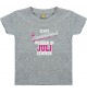 Baby Kinder T-Shirt  Echte Prinzessinnen werden im JULI geboren, grau, 0-6 Monate