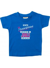 Baby Kinder T-Shirt  Echte Prinzessinnen werden im JULI geboren, royal, 0-6 Monate