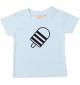 Kinder T-Shirt Sommerzeit Eis am Stiel, hellblau, 0-6 Monate