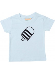 Kinder T-Shirt Sommerzeit Eis am Stiel, hellblau, 0-6 Monate