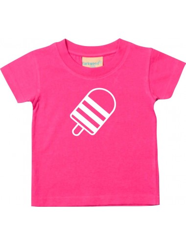 Kinder T-Shirt Sommerzeit Eis am Stiel, pink, 0-6 Monate