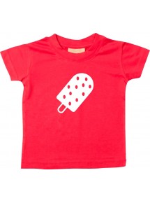 Kinder T-Shirt Summertime Stieleis Eis am Stiel, rot, 0-6 Monate